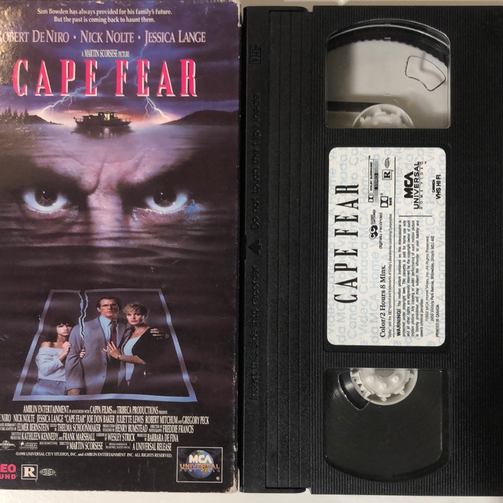 1for$20💙Cape Fear VHS Tape